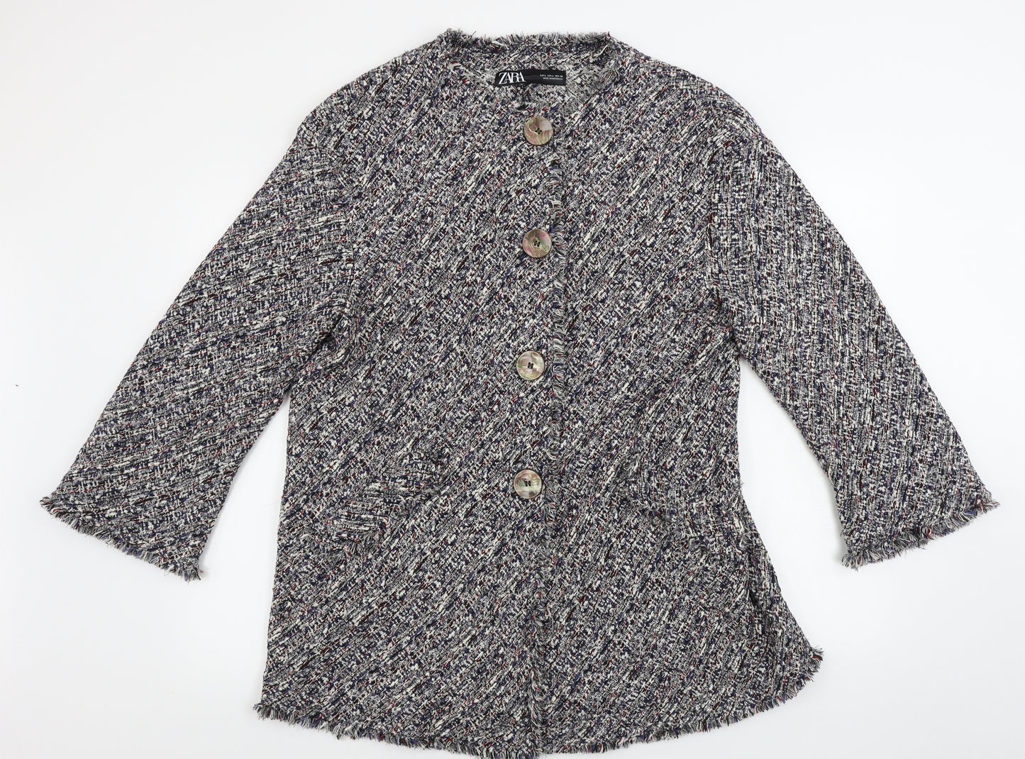Zara Womens Grey   Cardigan Jumper Size L