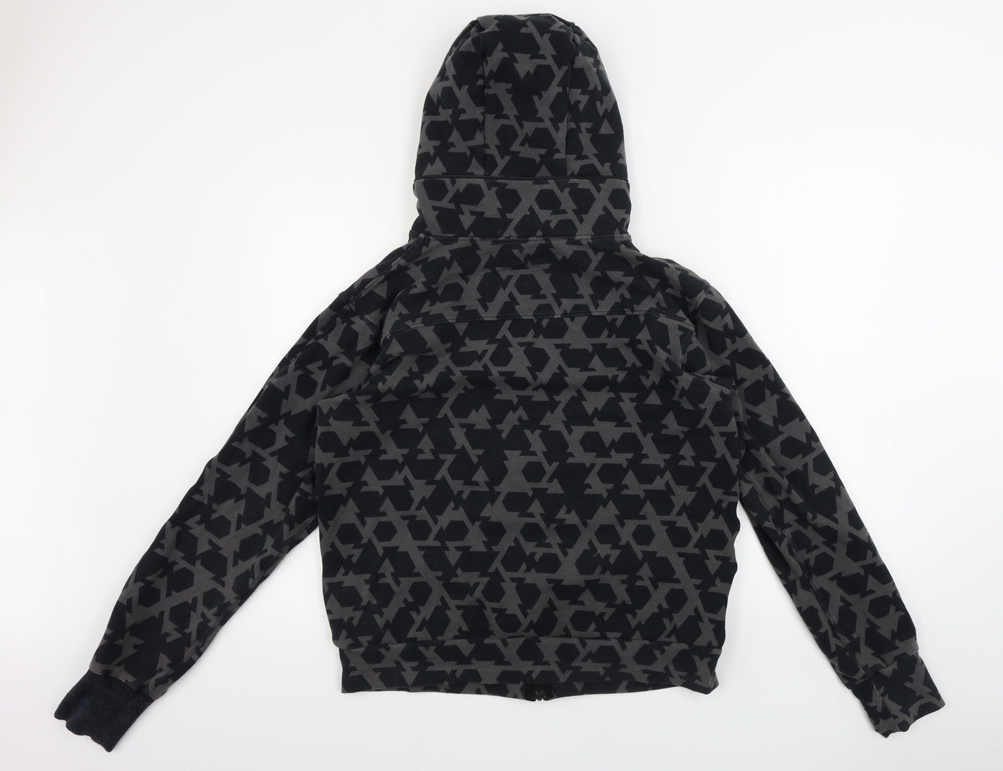 Nike Mens Grey Geometric  Full Zip Hoodie Size L