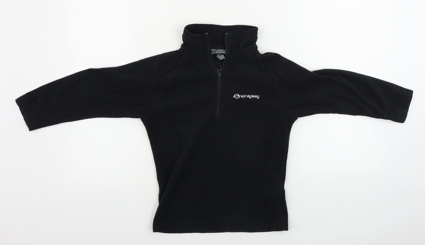 Sprayway Boys Black   Henley Jumper Size 6-7 Years