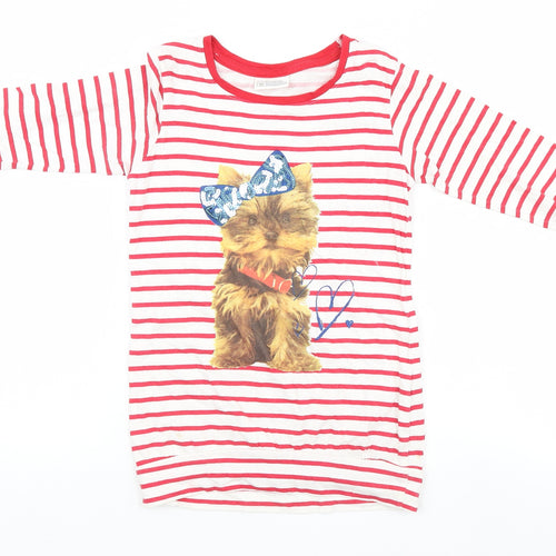 Sweet Millie Girls Ivory Striped  Camisole T-Shirt Size 7 Years