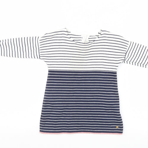 Marks and Spencer Girls Ivory Striped  Basic Casual Size 9-12 Months