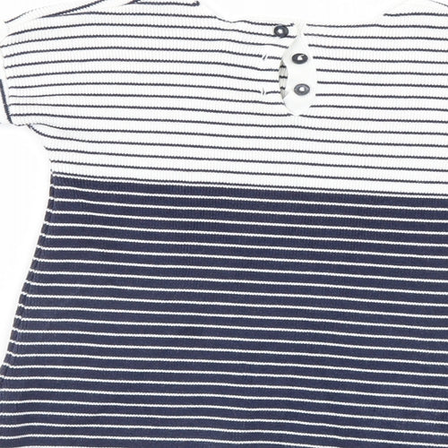 Marks and Spencer Girls Ivory Striped  Basic Casual Size 9-12 Months