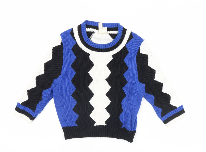 FOREVER 21 Girls Multicoloured Striped Pullover Jumper Size M