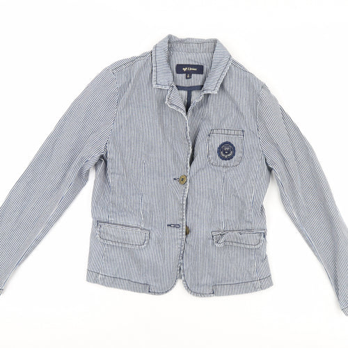 j jeans Girls Blue Striped  Jacket  Size 10 Years