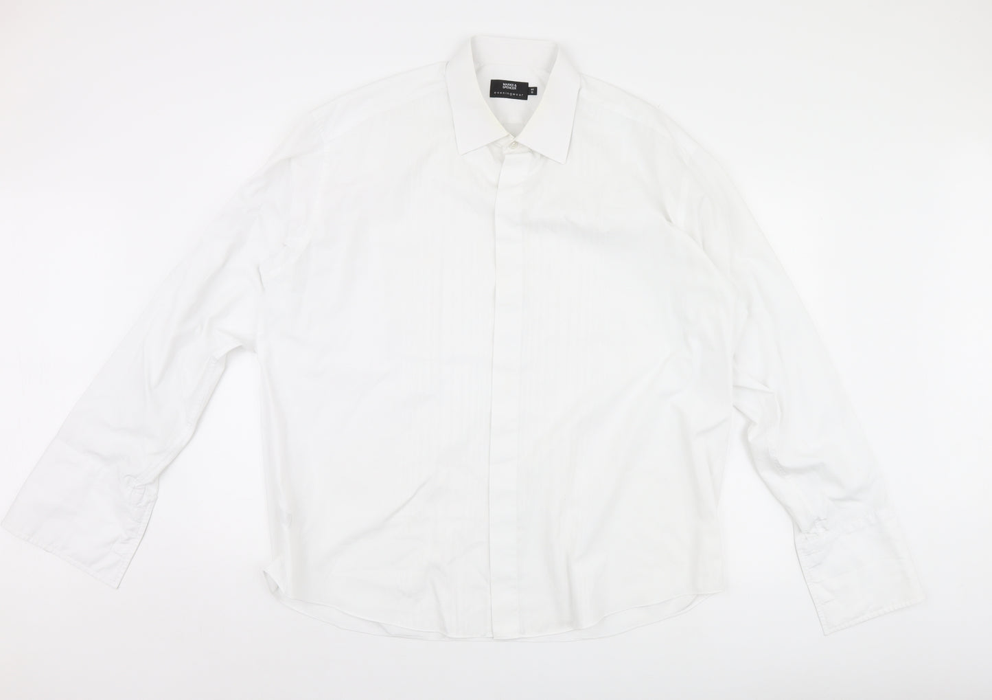 Marks and Spencer Mens Silver    Button-Up Size 46