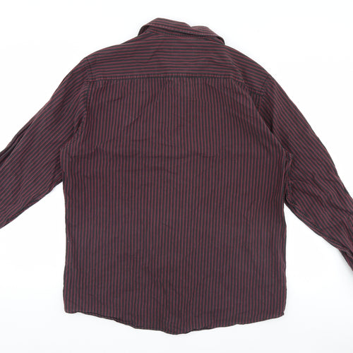 TU Mens Multicoloured Striped   Button-Up Size 16