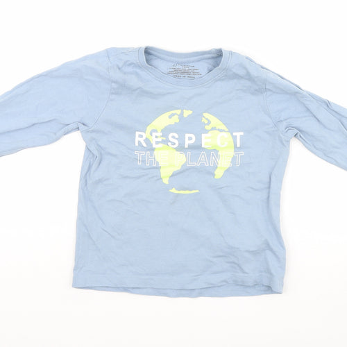 Primark Boys Blue   Basic T-Shirt Size 5-6 Years