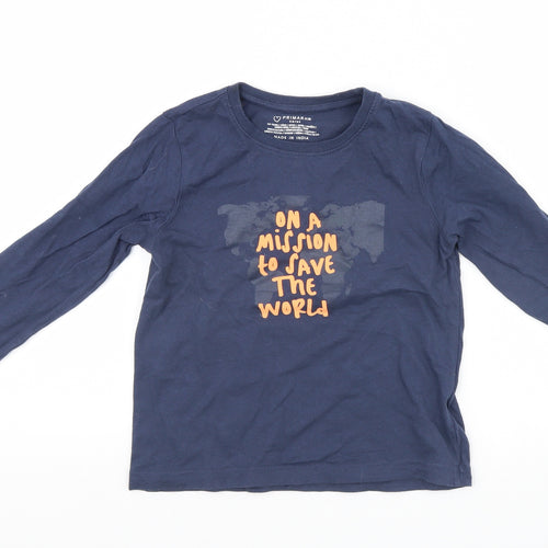 Primark Boys Blue   Basic Polo Size 5-6 Years