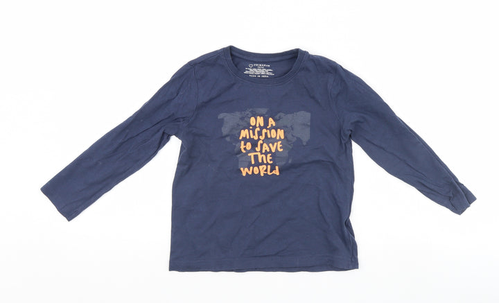 Primark Boys Blue   Basic Polo Size 5-6 Years