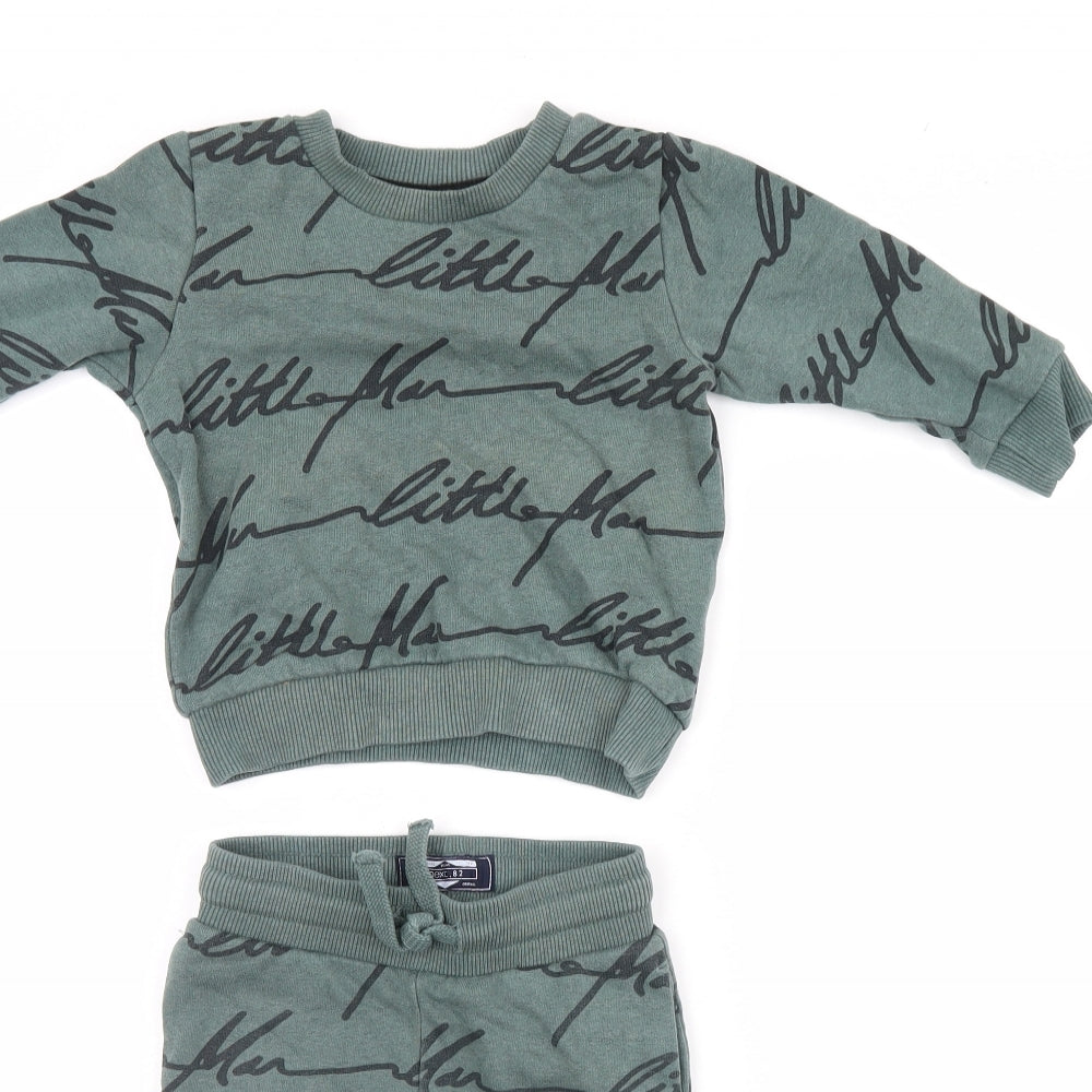 NEXT Boys Green   Trousers Set Outfit/Set Size 12-18 Months
