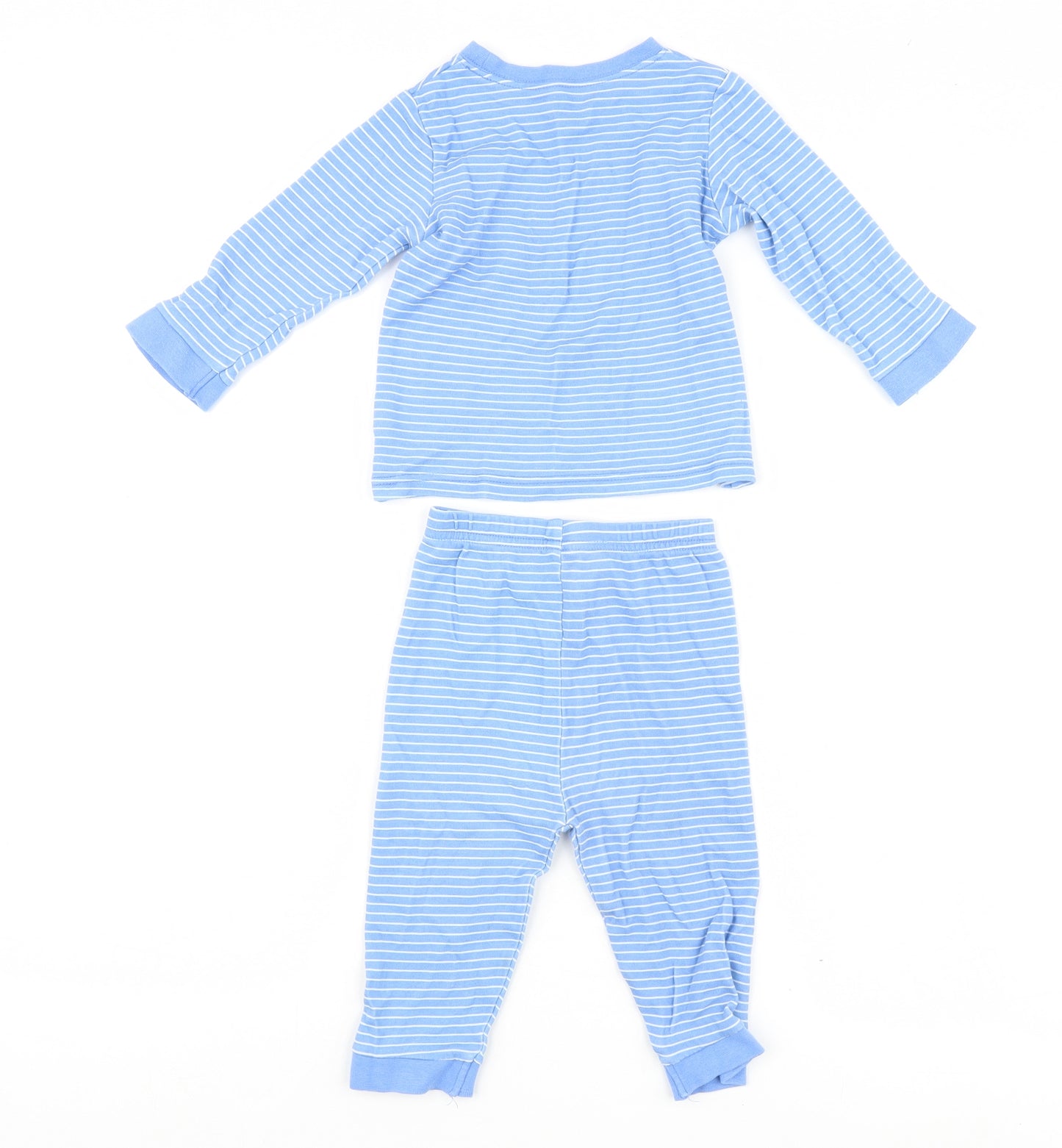 George Boys Blue Striped  Cami Pyjama Set Size 9-12 Months