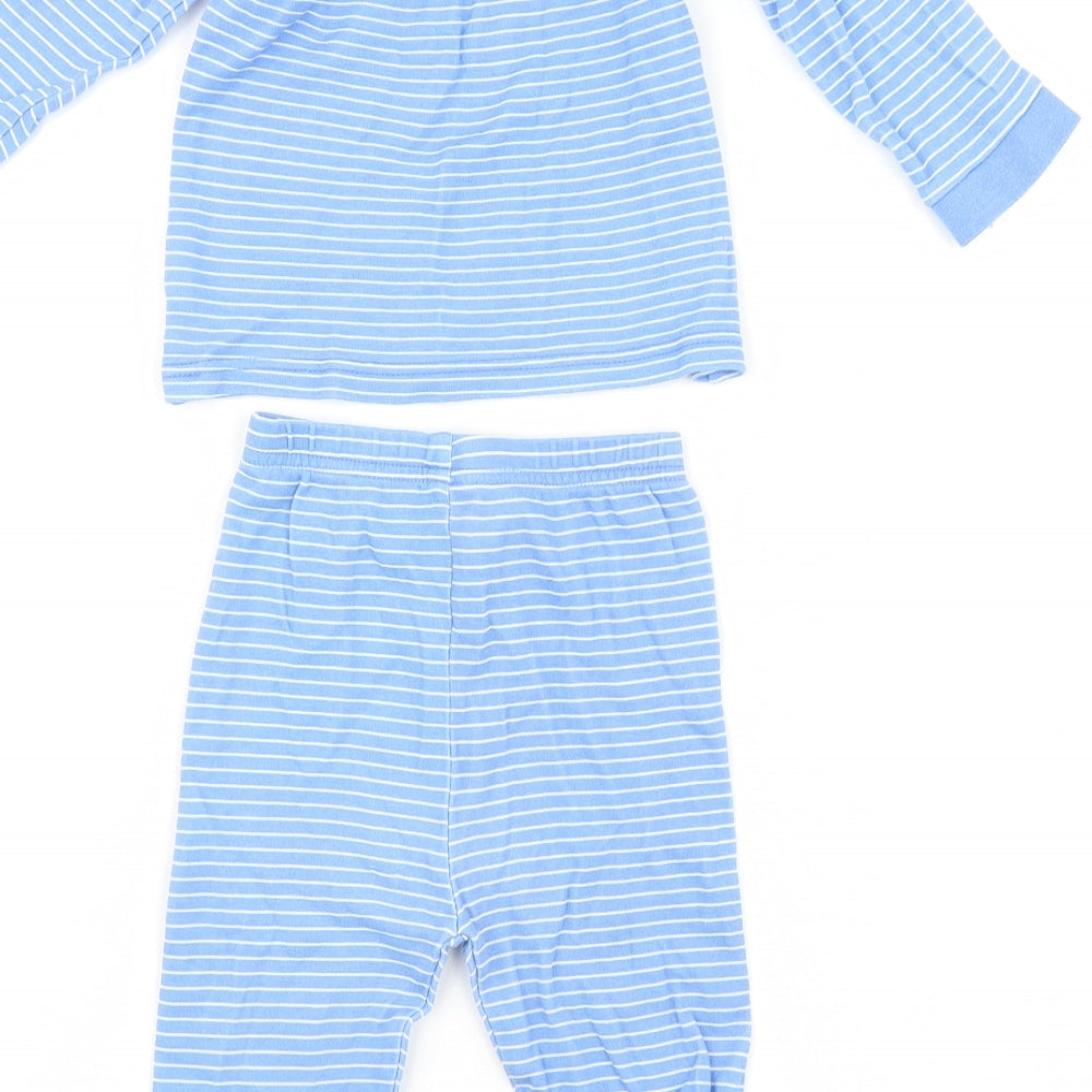 George Boys Blue Striped  Cami Pyjama Set Size 9-12 Months