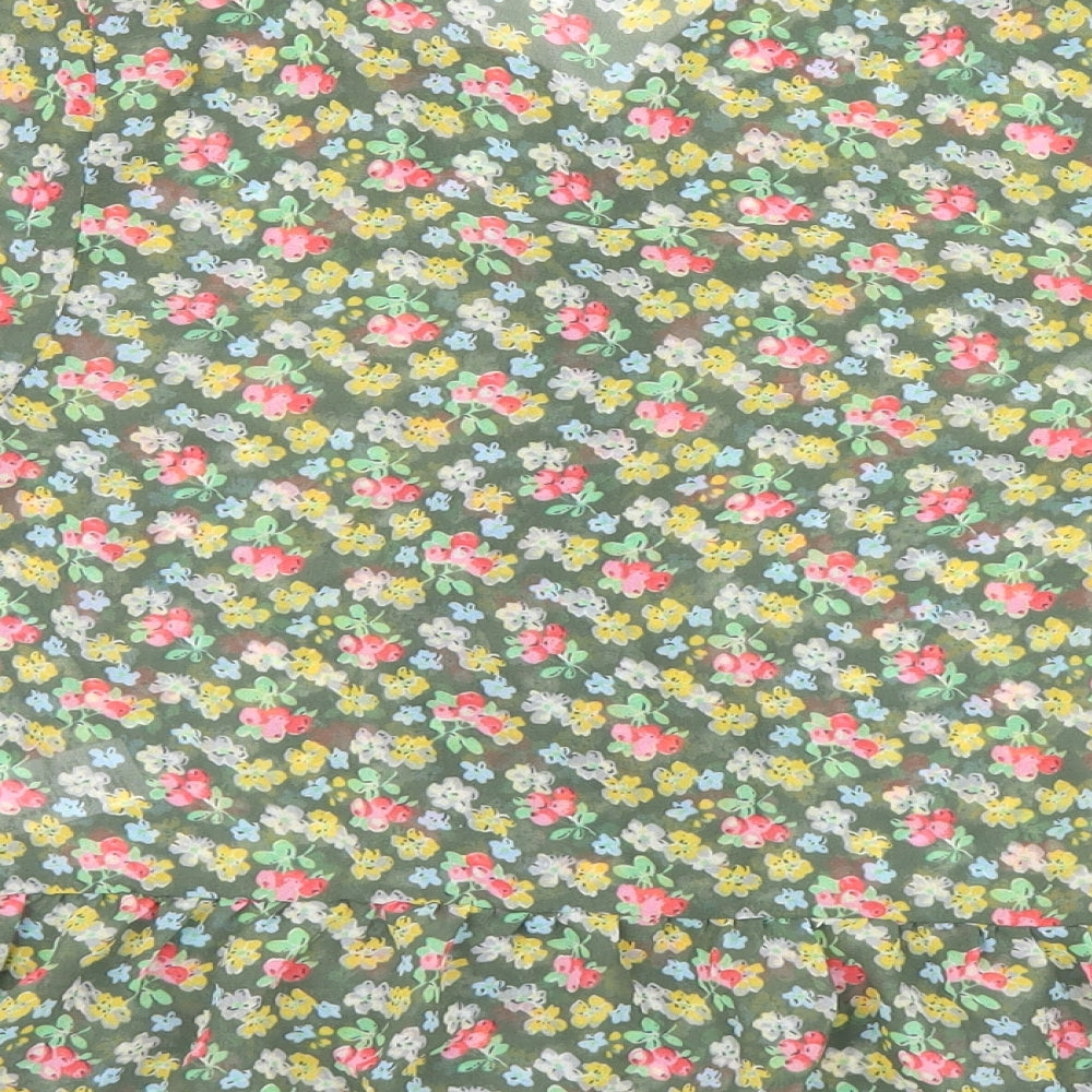 NEXT Girls Ivory Floral  Kimono Blouse Size 9 Years