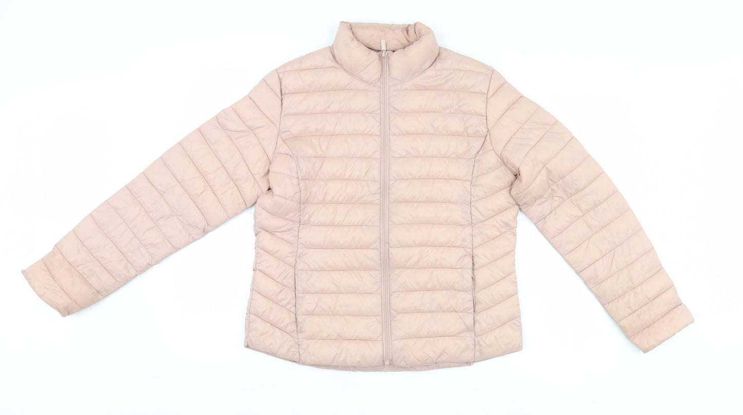 Primark Womens Pink   Quilted Coat Size M