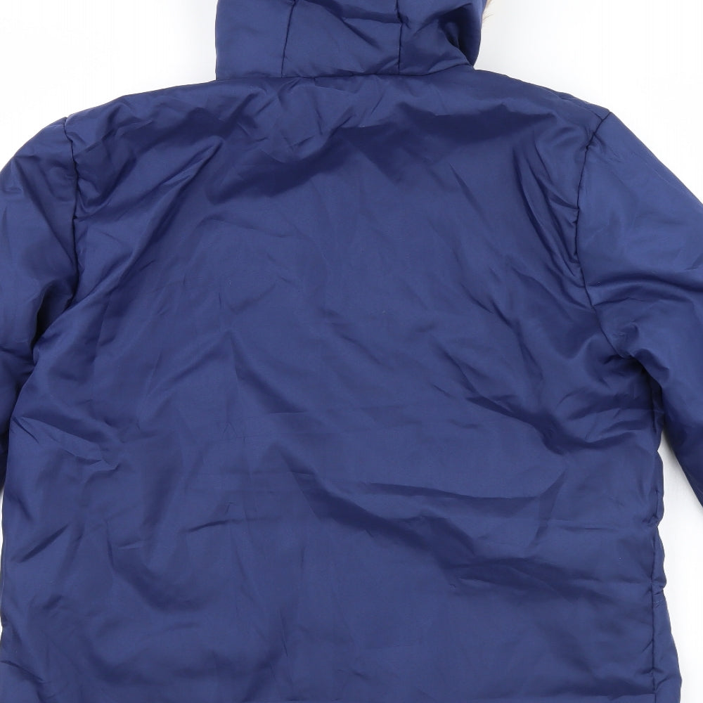 Anne De Lancay Womens Blue   Quilted Coat Size M