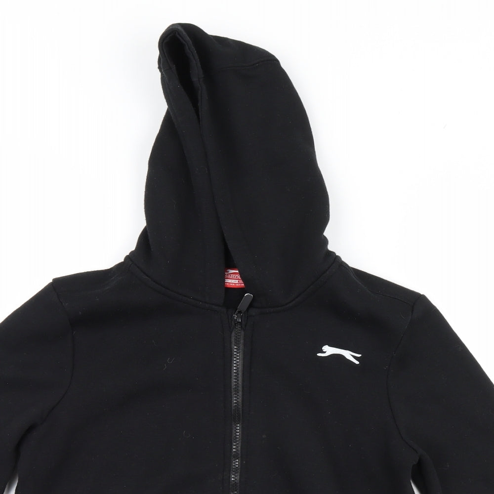 Slazenger Boys Black   Full Zip Hoodie Size 11-12 Years