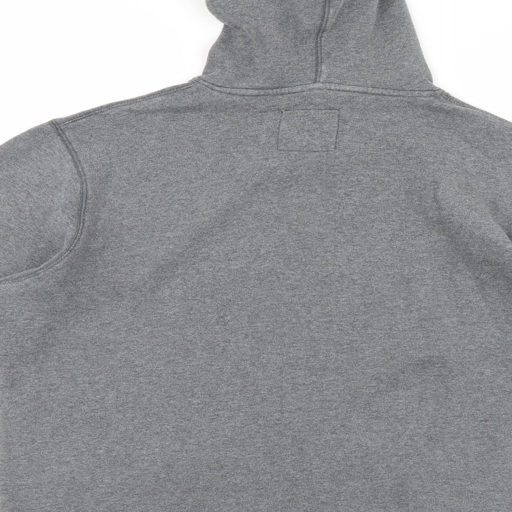 Firetrap Mens Grey   Henley Hoodie Size M
