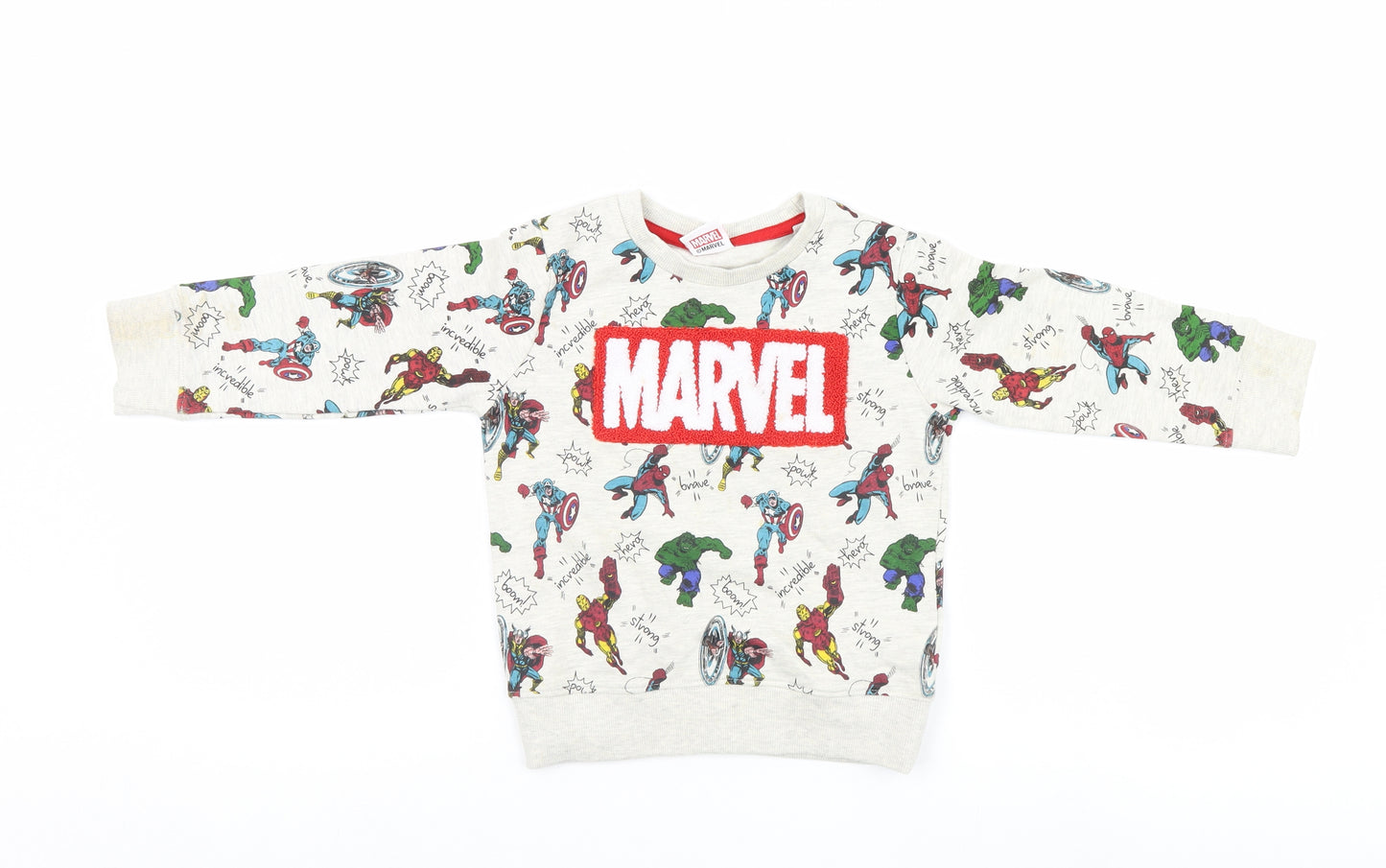 NEXT Boys Grey   Pullover Sweatshirt Size 2-3 Years  - Marvel