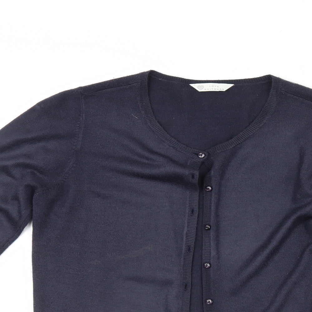 BHS Womens Blue   Cardigan Jumper Size 12
