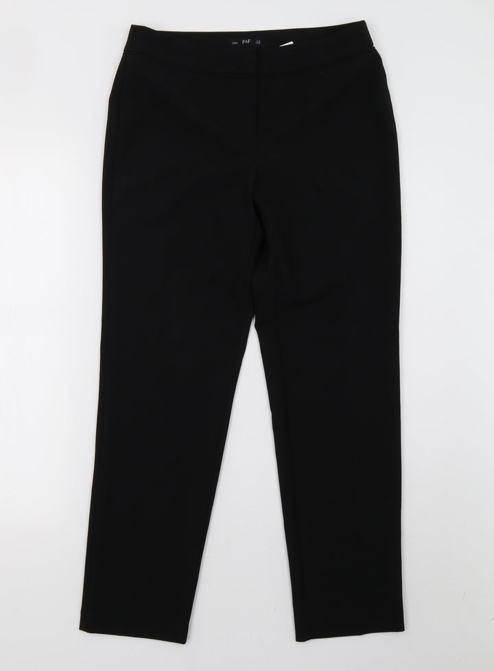 F&F Womens Black Trousers Size 8 L28 in