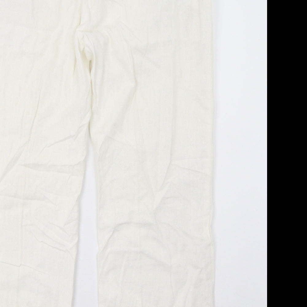 Preworn Womens White   Trousers  Size 14 L27 in