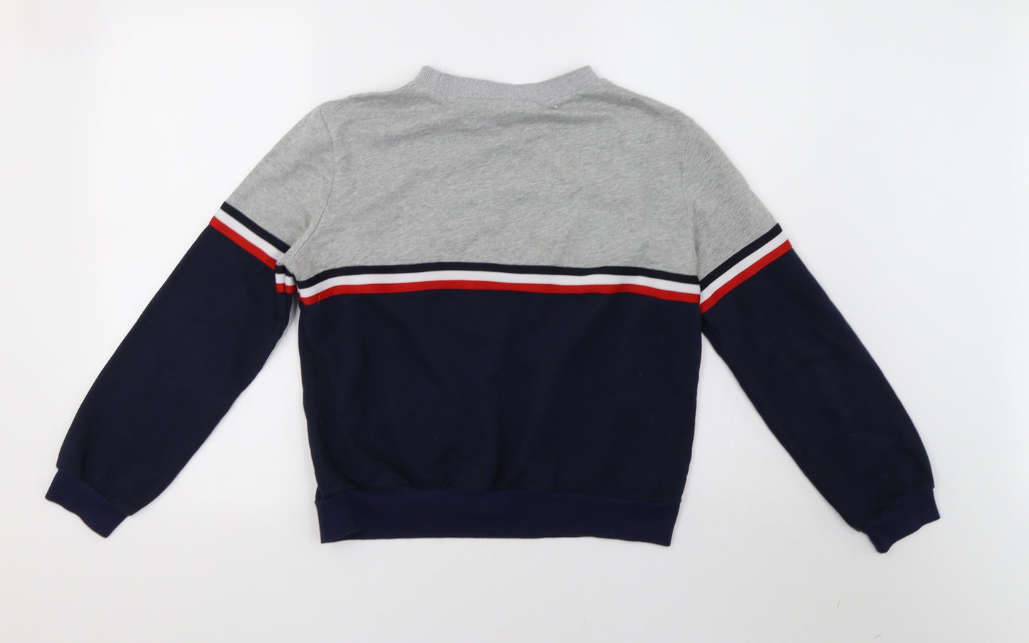 Preworn Womens Grey Striped  Pullover Sweatshirt Size L
