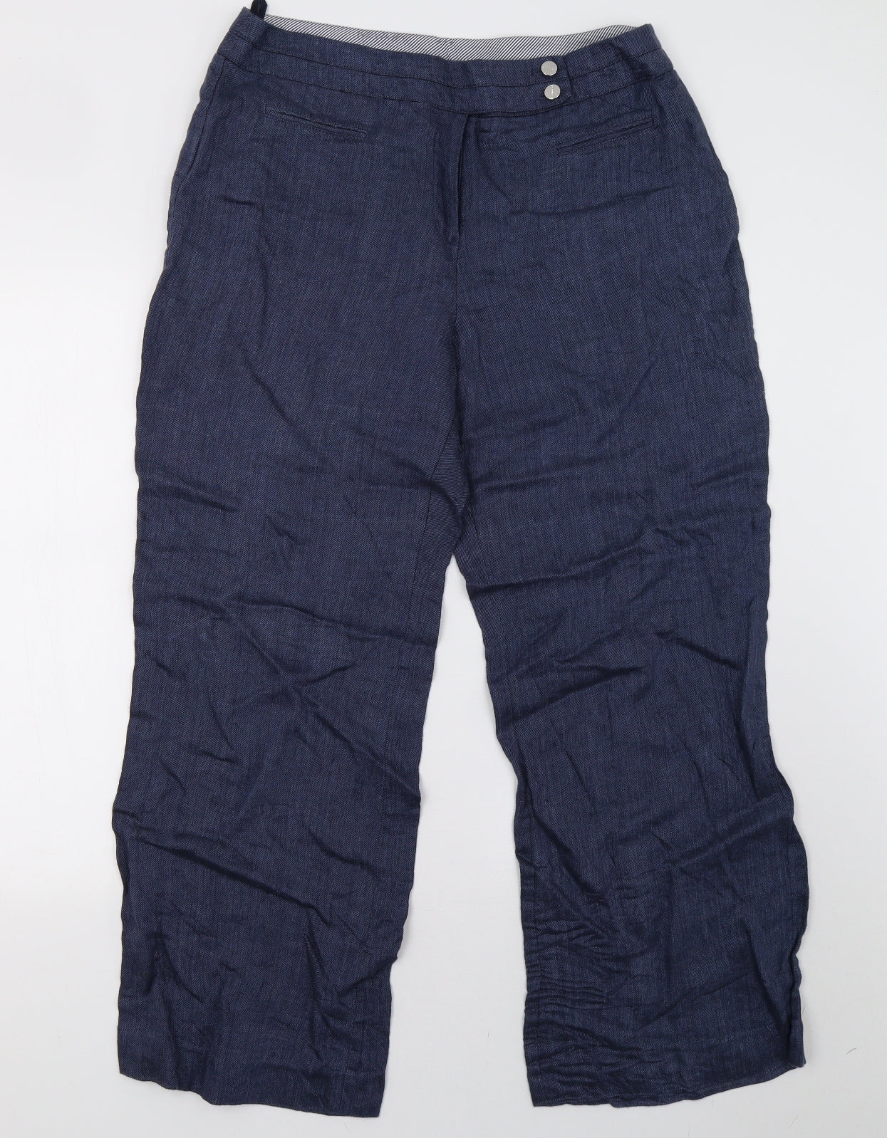 Marks and Spencer Womens Blue   Trousers  Size 14 L28 in