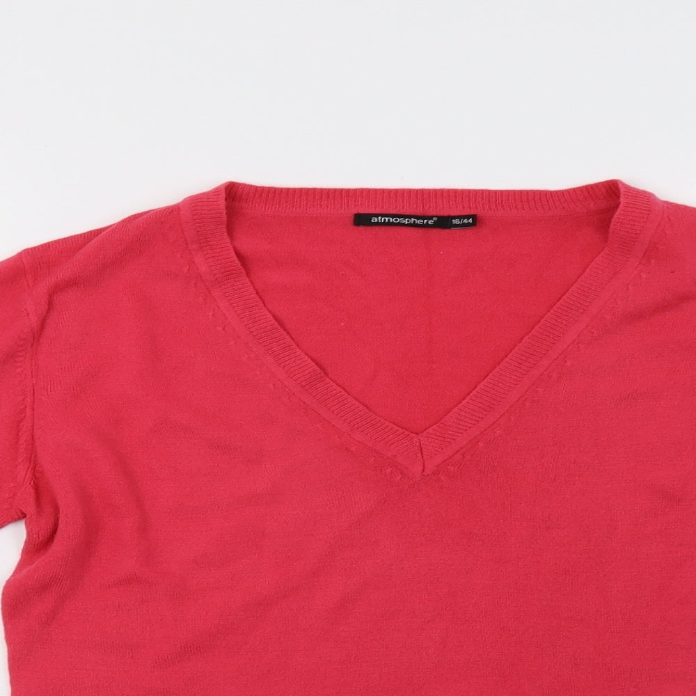 Primark Womens Pink  Knit Pullover Sweatshirt Size 16