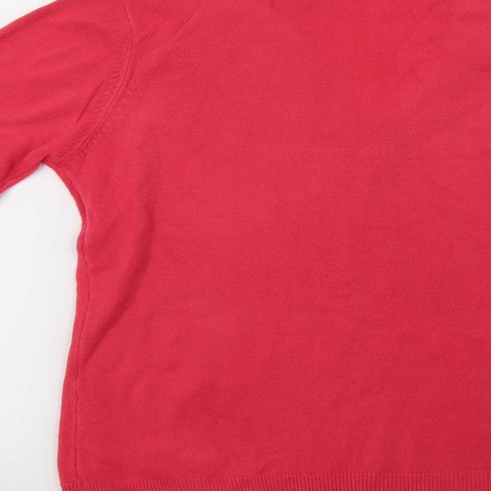 Primark Womens Pink  Knit Pullover Sweatshirt Size 16