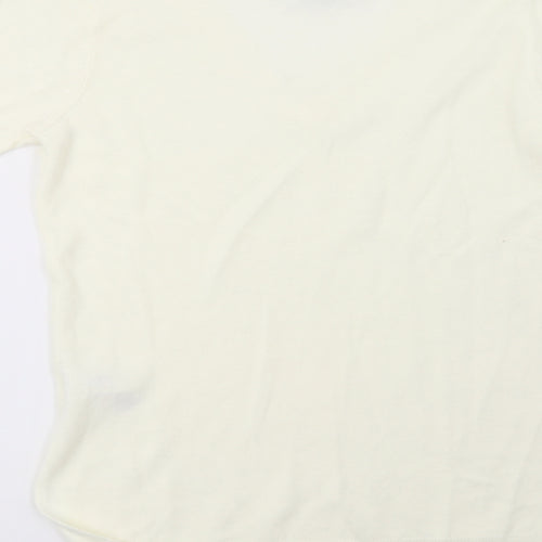 Primark Womens White  Knit Pullover Sweatshirt Size 6