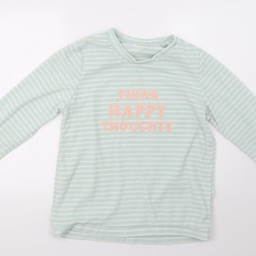 Primark Womens Green Striped   Pyjama Top Size S