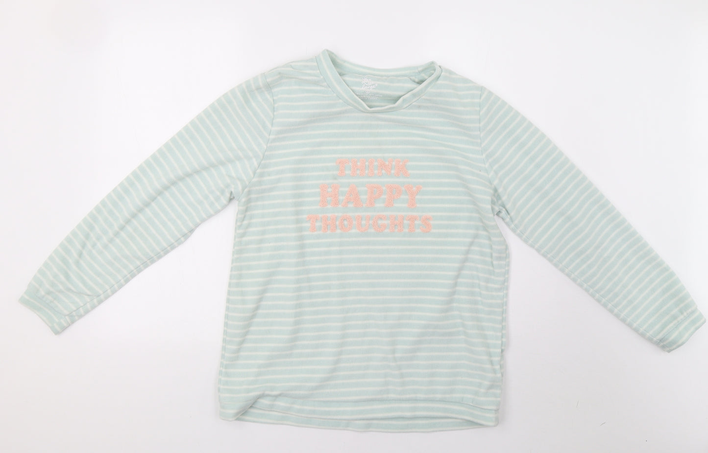 Primark Womens Green Striped   Pyjama Top Size S