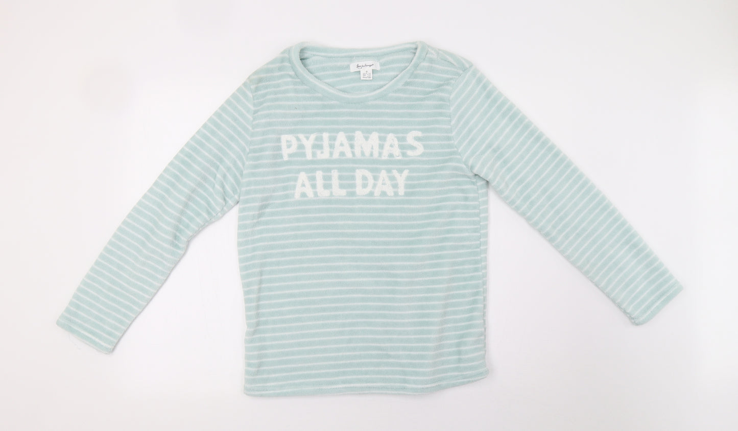 Primark Womens Green Striped   Pyjama Top Size 8