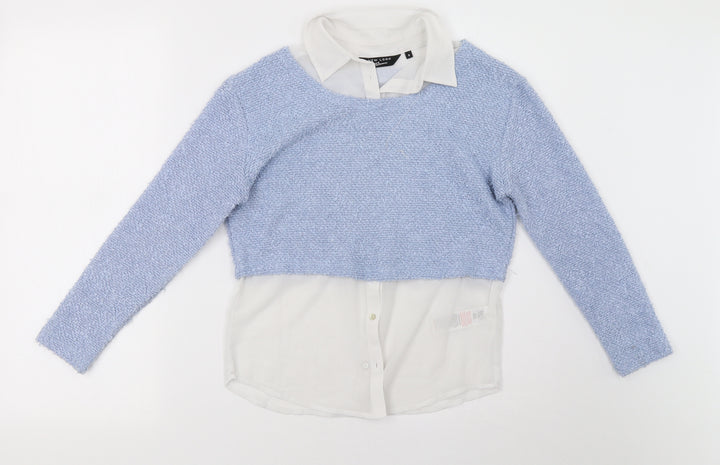 New Look Girls Blue   Pullover Sweatshirt Size 9 Years
