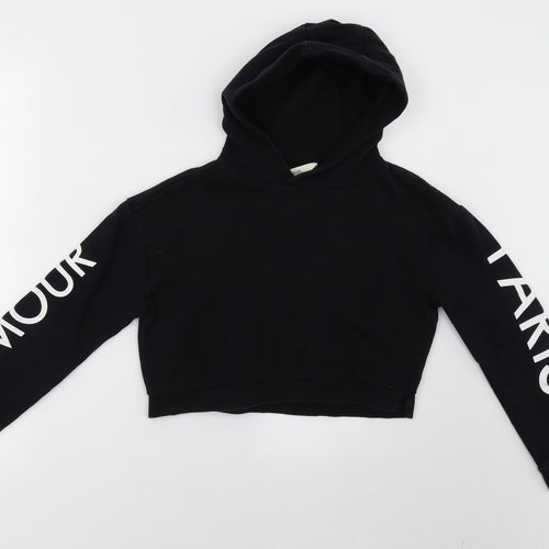 Miss Evie Girls Black   Pullover Hoodie Size 10 Years