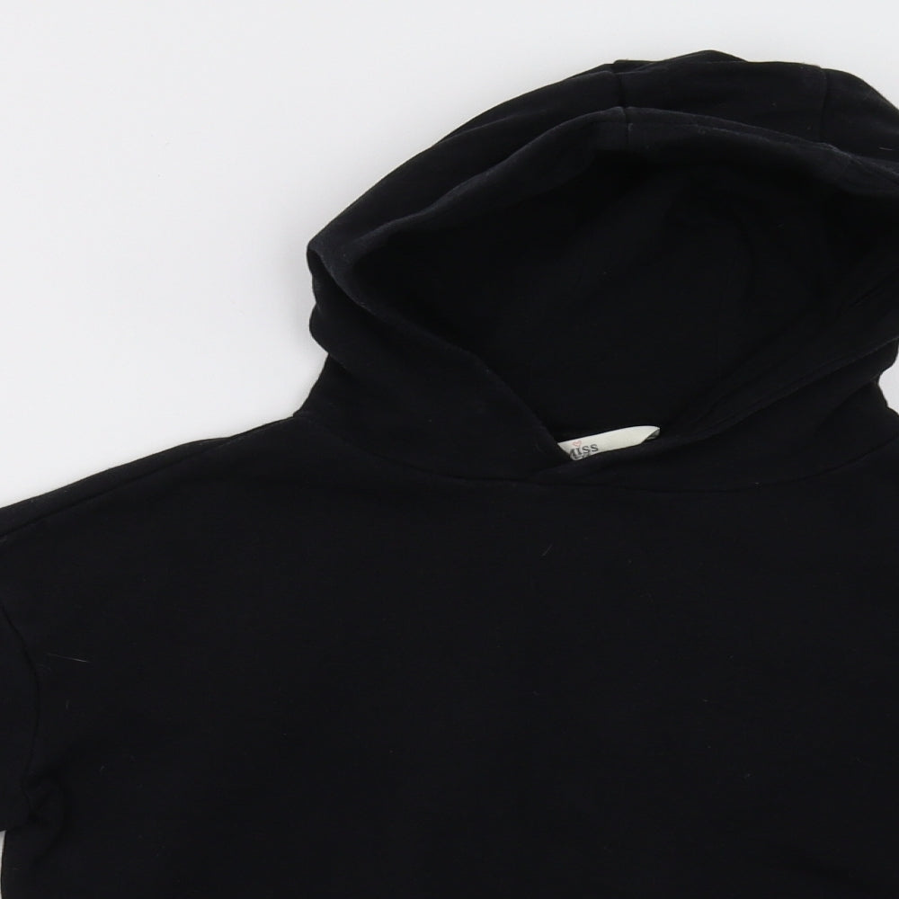Miss Evie Girls Black   Pullover Hoodie Size 10 Years