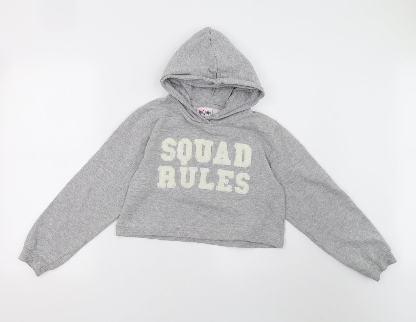 hullabaloo Girls Grey   Pullover Hoodie Size 12 Years