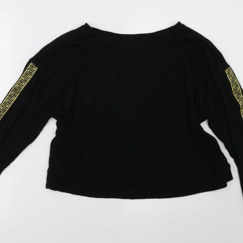New Look Womens Black   Pullover Sweatshirt Size M