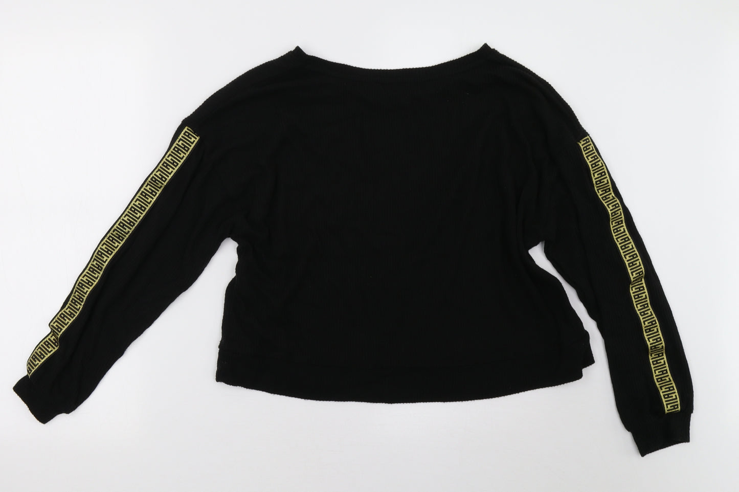 New Look Womens Black   Pullover Sweatshirt Size M
