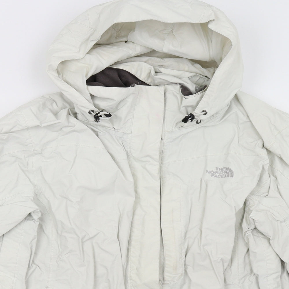 The North Face Womens White   Rain Coat Coat Size XL