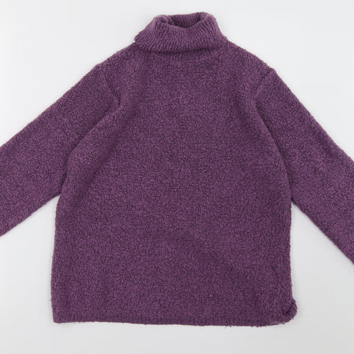 EWM Womens Purple  Knit Pullover Sweatshirt Size M