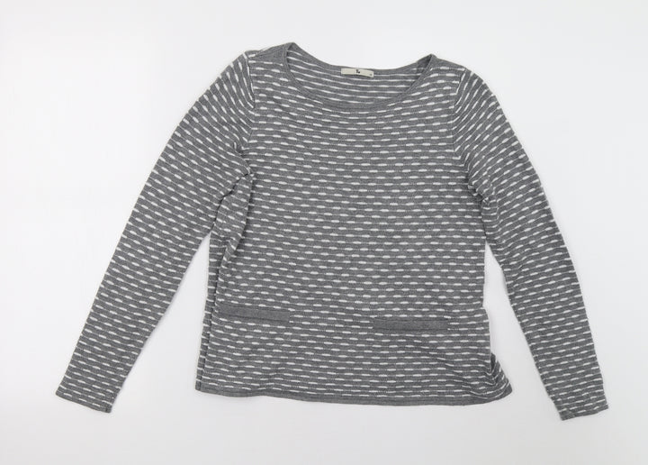 Sainsburys Womens Grey Pullover Sweatshirt Size 10