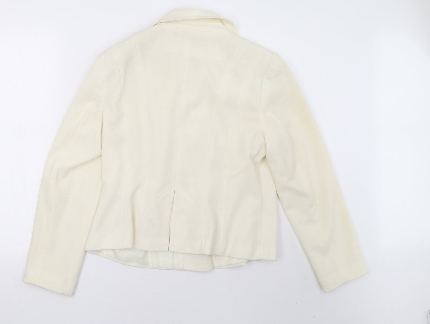 david emanuel Womens White   Jacket Blazer Size 14