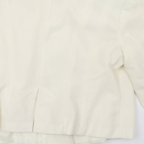 david emanuel Womens White   Jacket Blazer Size 14