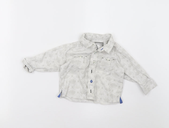 Marks and Spencer Boys Grey   Basic Button-Up Size 12 Months