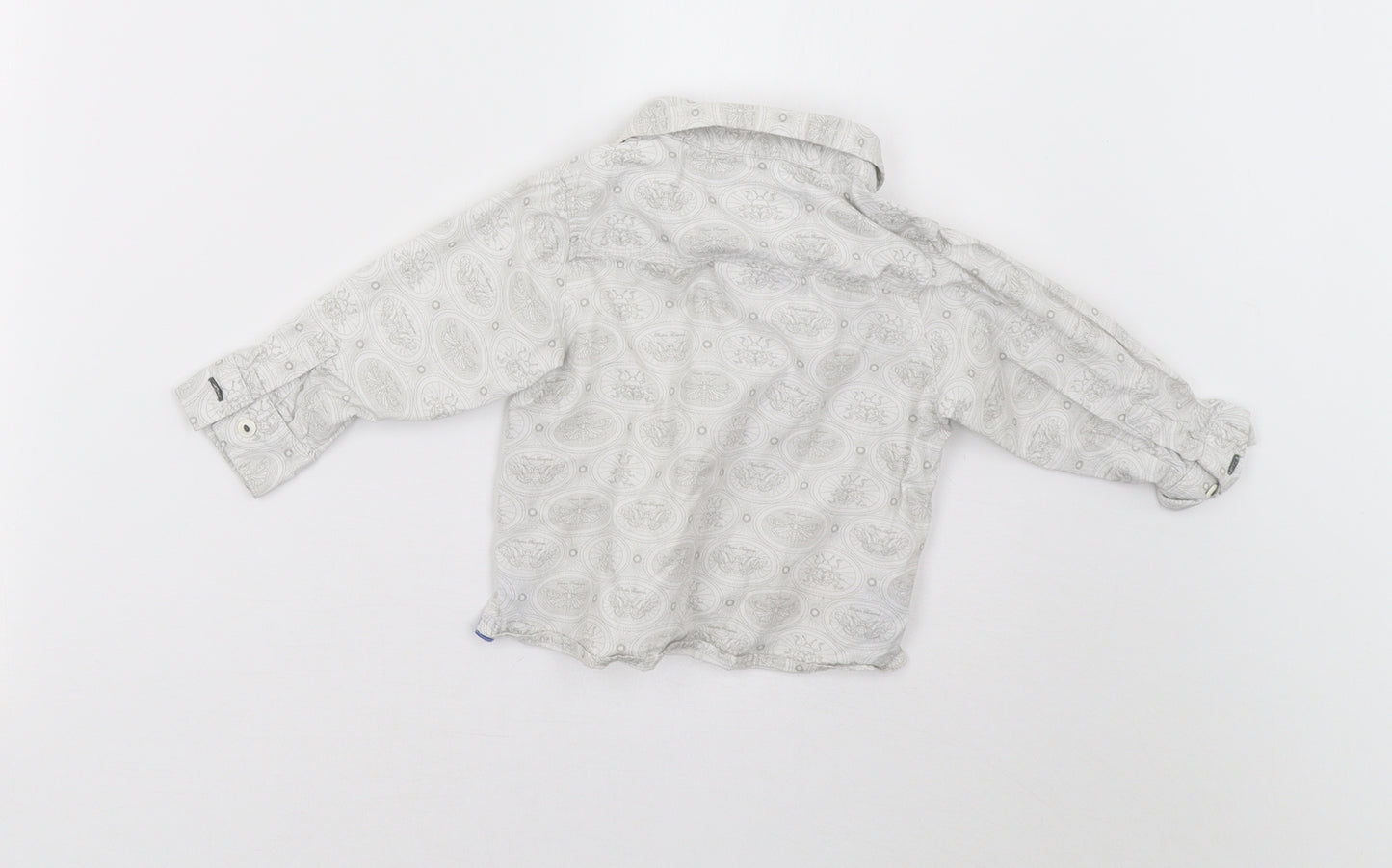 Marks and Spencer Boys Grey   Basic Button-Up Size 12 Months