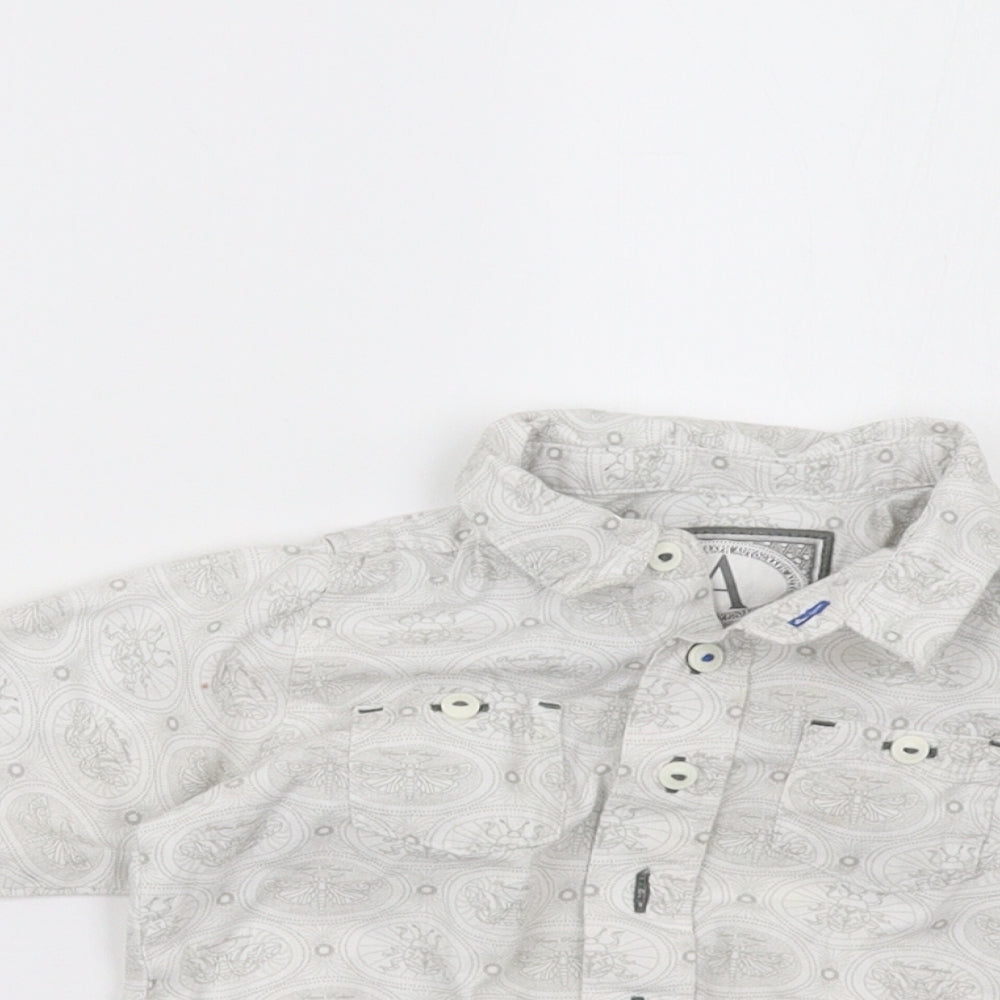 Marks and Spencer Boys Grey   Basic Button-Up Size 12 Months
