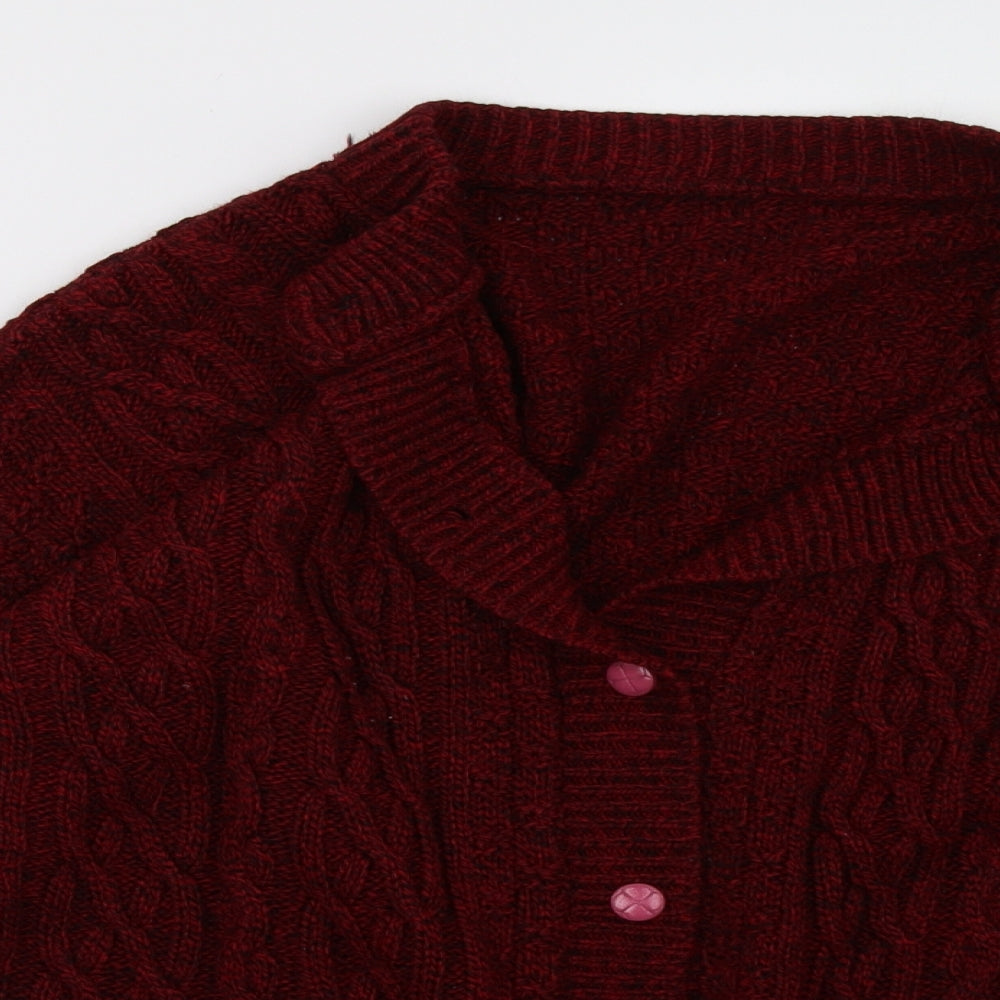 Preworn Womens Red   Cardigan Jumper Size 8