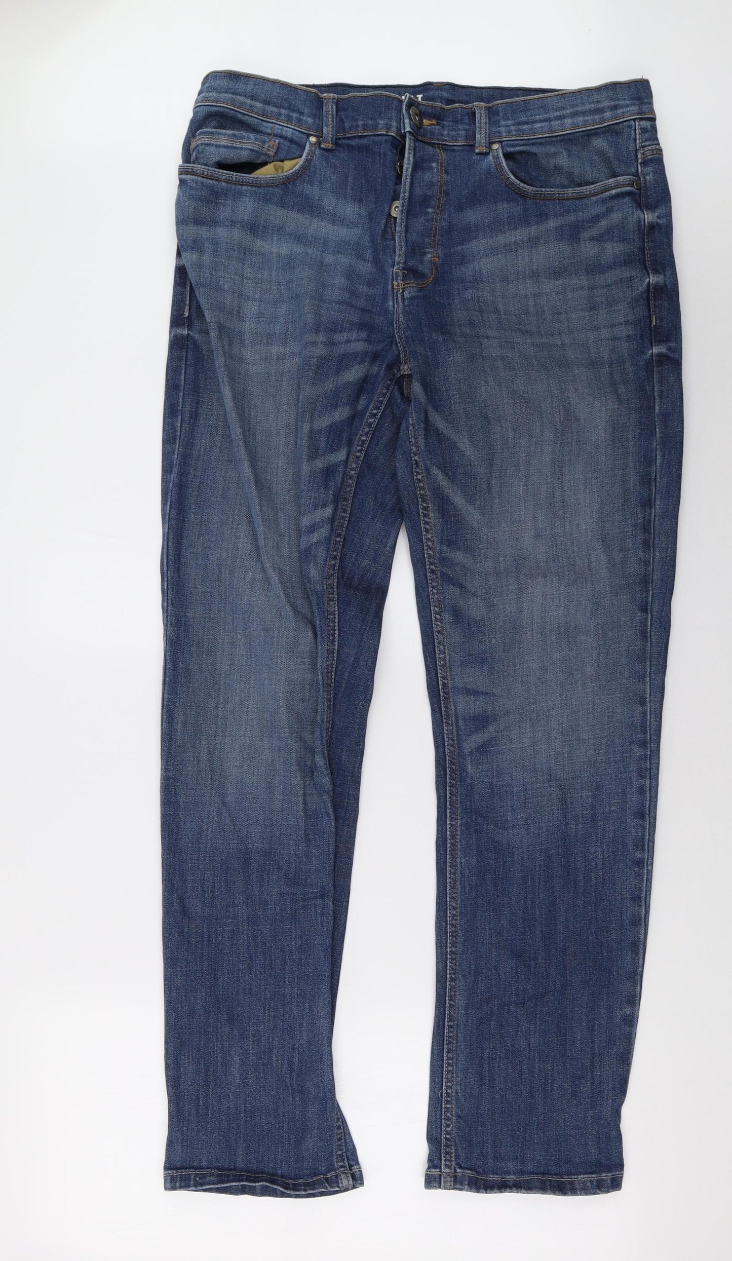 George Mens Blue  Denim Straight Jeans Size 36 L31 in