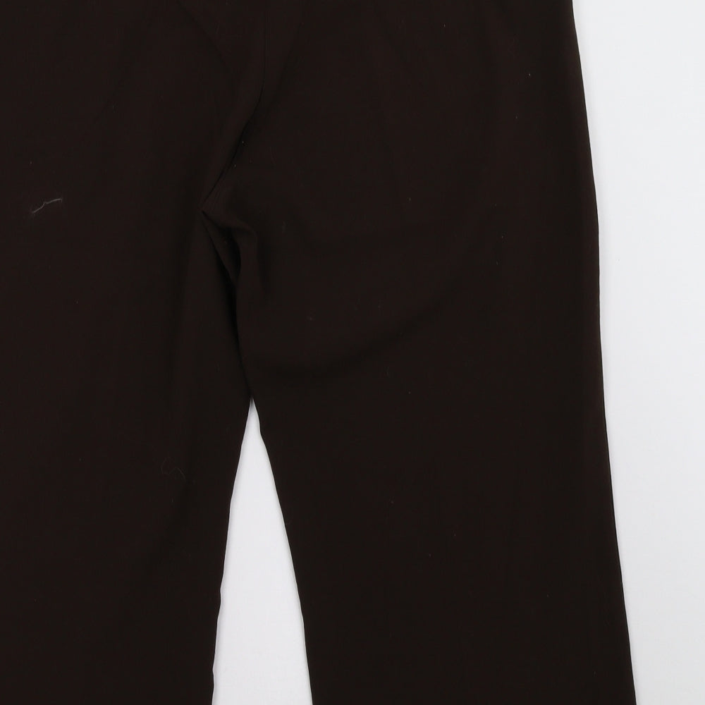 M&Co Womens Brown   Cropped Trousers Size 16 L24 in